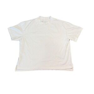 UNIQLO THEORY AIRism Mock Neck T Shirt White Size Medium Short Sleeve